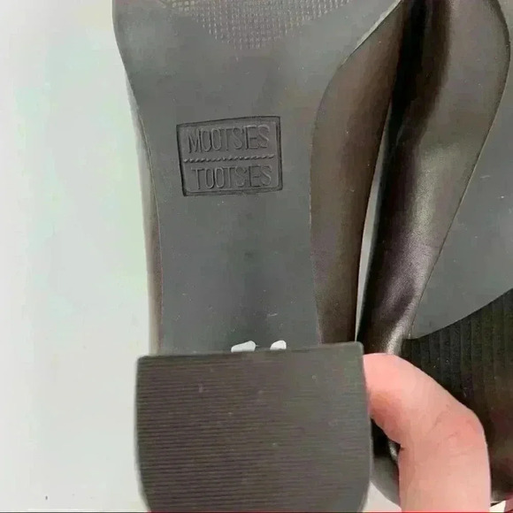 Mootsies Tootsies Kelly heels 7.5 brown leather square toe vintage 90s academia - Picture 9 of 14